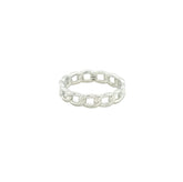 Asfour Crystal Band Ring With Intertwined Design In 925 Sterling Silver-RD0193-9